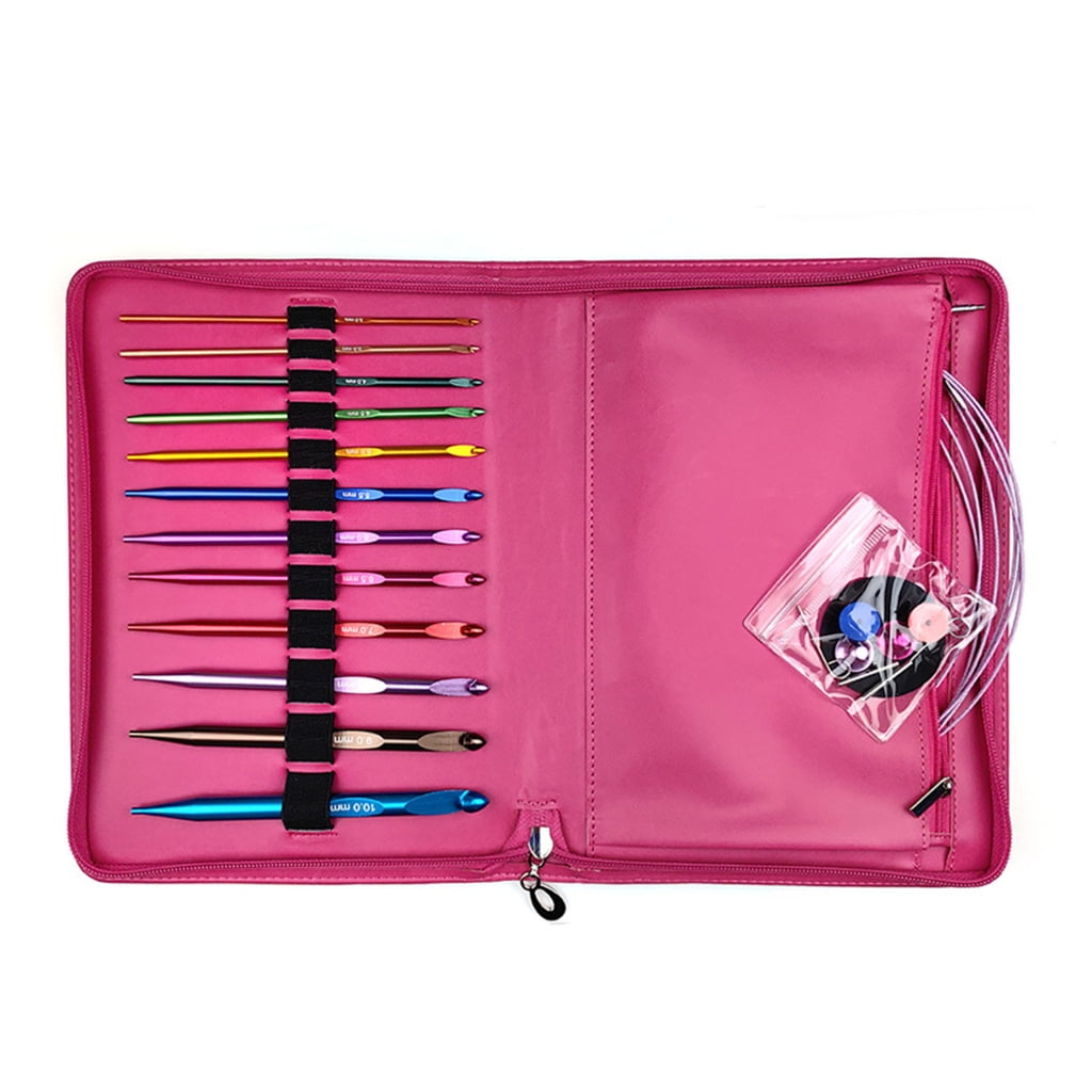 Geemin 12Pairs of Interchangeable Circular Knitting Needle Set with Case for Beginner