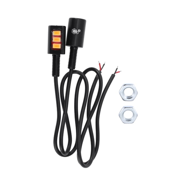 Luces de matrícula de 2 Pcs Unique Bargains 12V Led para automóvil y motocicleta, luz de matrícula amarilla impermeable