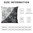 thumbnail image 5 of Qlloopoed Pack of  Throw Pillow Cover Cases for Couch Sofa Home Decoration Vintage Floral Pillow Case Cushion Cover, Inches, Black Silver Contrast White, 5 of 5