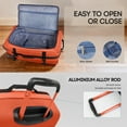 thumbnail image 3 of 30" Large Checked Luggage Expandable Softside Suitcase with Wheels Heavy-Duty Waterproof Wheeled Luggage Bag, Orange - TA069, 3 of 7