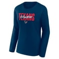 thumbnail image 2 of Women's Fanatics Navy Houston Texans Long Sleeve Scoop Neck T-Shirt, 2 of 3