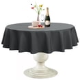 thumbnail image 1 of Softalker Mantel Redondo Impermeable Y Resistente A Las Manchas Tela Sin Arrugas Lavable 210 G/M² Cubierta De Mesa De Poliéster Para Comedor/Fiesta/Exterior - 108 Pulgadas Gris, 1 of 1