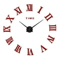thumbnail image 1 of jifeng Modern DIY Large Wall Clock 3D Mirror Surface Sticker Home Office Red, 1 of 7