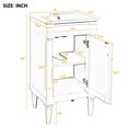 thumbnail image 2 of Harper & Bright Designs 18'' Small Bathroom Vanity with Sink, Modern Bathroom Cabinet Freestanding with Drawers, Wood Bathroom Storage Cabinet with Adjustable Shelf for Small Space, Black, 2 of 15