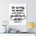 thumbnail image 2 of Scripture Walls Psalm 147:3 He Heals The Wounds Bible Verse Canvas Christian Wall Art Ready to Hang Unframed, 2 of 13