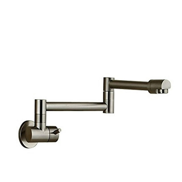 Pot Filler Double Joint Spout Folding Stretchable Swing Arm Wall Brass Kitchen Faucet Single Hole Two Handle Kitchen Sink Faucet ,bar Laundry RV Farmhouse