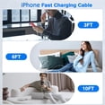 thumbnail image 2 of Cargador QZVOO para iPhone (0,9/1,8/3/3 m), carga rápida, 20 W, USB-C, 2 of 7
