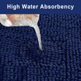 thumbnail image 6 of Tripumer 3 Pieces Bath Rugs Set Ultra Soft Non Slip and Absorbent Chenille Bathroom Rugs Plush Bathroom Mats for Tub Shower Bathroom Navy Blue, 6 of 7