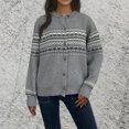 thumbnail image 1 of Chaqueta y abrigo informal de manga larga sin capucha para mujer, cárdigan con botones bordados a la moda de invierno, chaqueta de suéter de manga larga, abrigo para mujer, 1 of 7