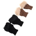 thumbnail image 5 of 2 pares de invierno felpa guantes sin dedos cálidos medio dedo guantes para los fríos., 5 of 5