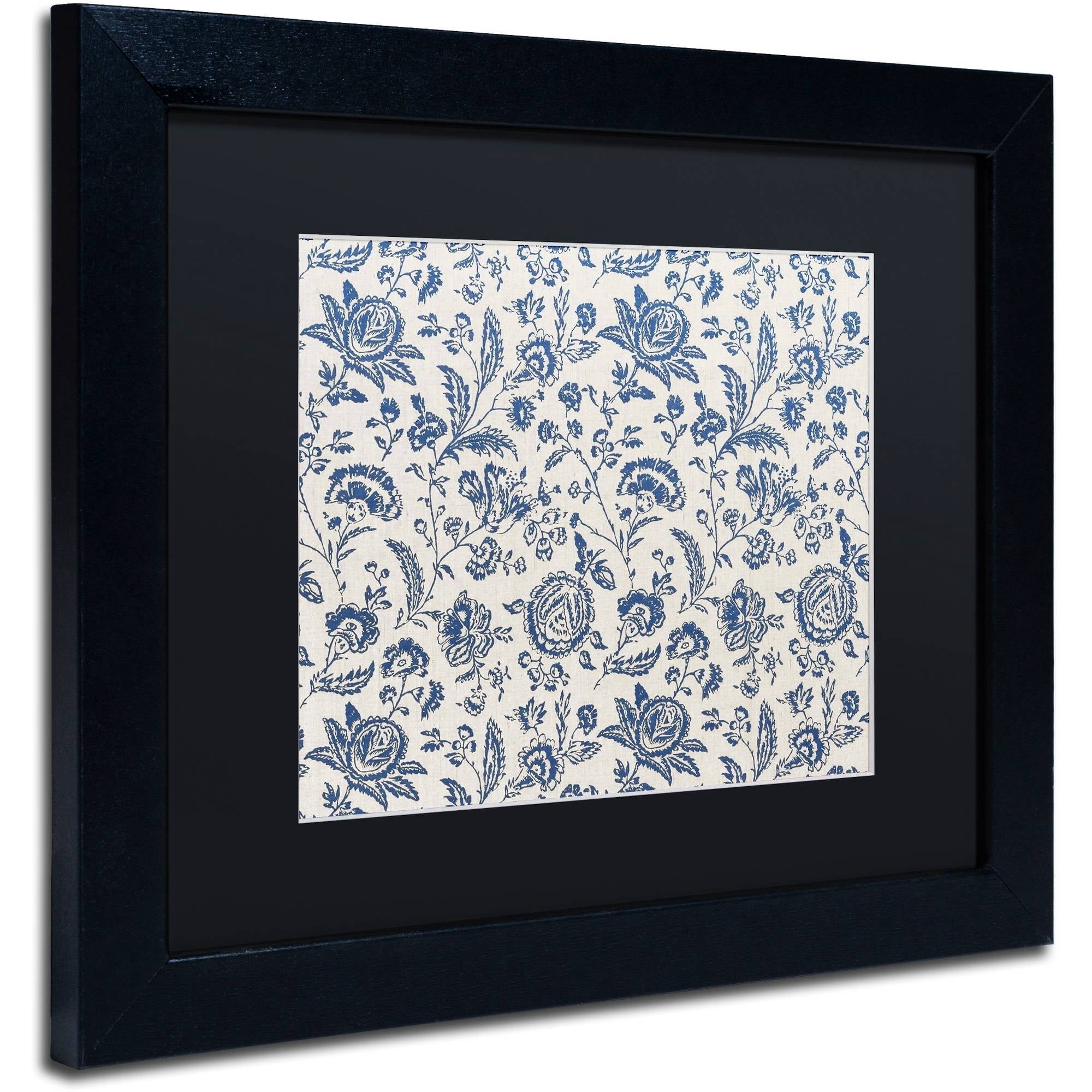 Trademark Fine Art "Toile Fabrics IX" Canvas Art by Color Bakery Black Matte, Black Frame