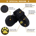 thumbnail image 2 of PK.ZTopia Botas impermeables para perros, zapatos para exteriores para perros medianos a grandes, con dos correas de sujeción reflectantes y suela antideslizante resistente (negro, 4 unidades)., 2 of 5
