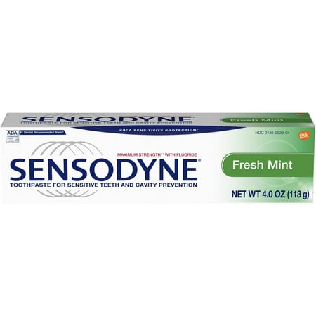 Sensodyne Fresh Mint Sensitivity Toothpaste for Sensitive Teeth and Fresh Breath, 4 (Best Non Mint Toothpaste)