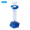 thumbnail image 3 of Uxcell 25ml 3.3 Borosilicate Glass Graduated Cylinder, Plastic Base Blue Graduations Measuring Cylinder, 3 of 4