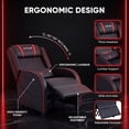 thumbnail image 6 of Homall Massage Gaming Recliner Chair Video Game Chair Racing Sofa Chair PU Leather Living Room Sofa Single Home Theater Seating, Red, 6 of 8