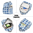 thumbnail image 5 of FORMRS Mini Backpack Purse for Women Quilted Travel Daypack Casual Shoulder Bag, Blue Plain, 5 of 7