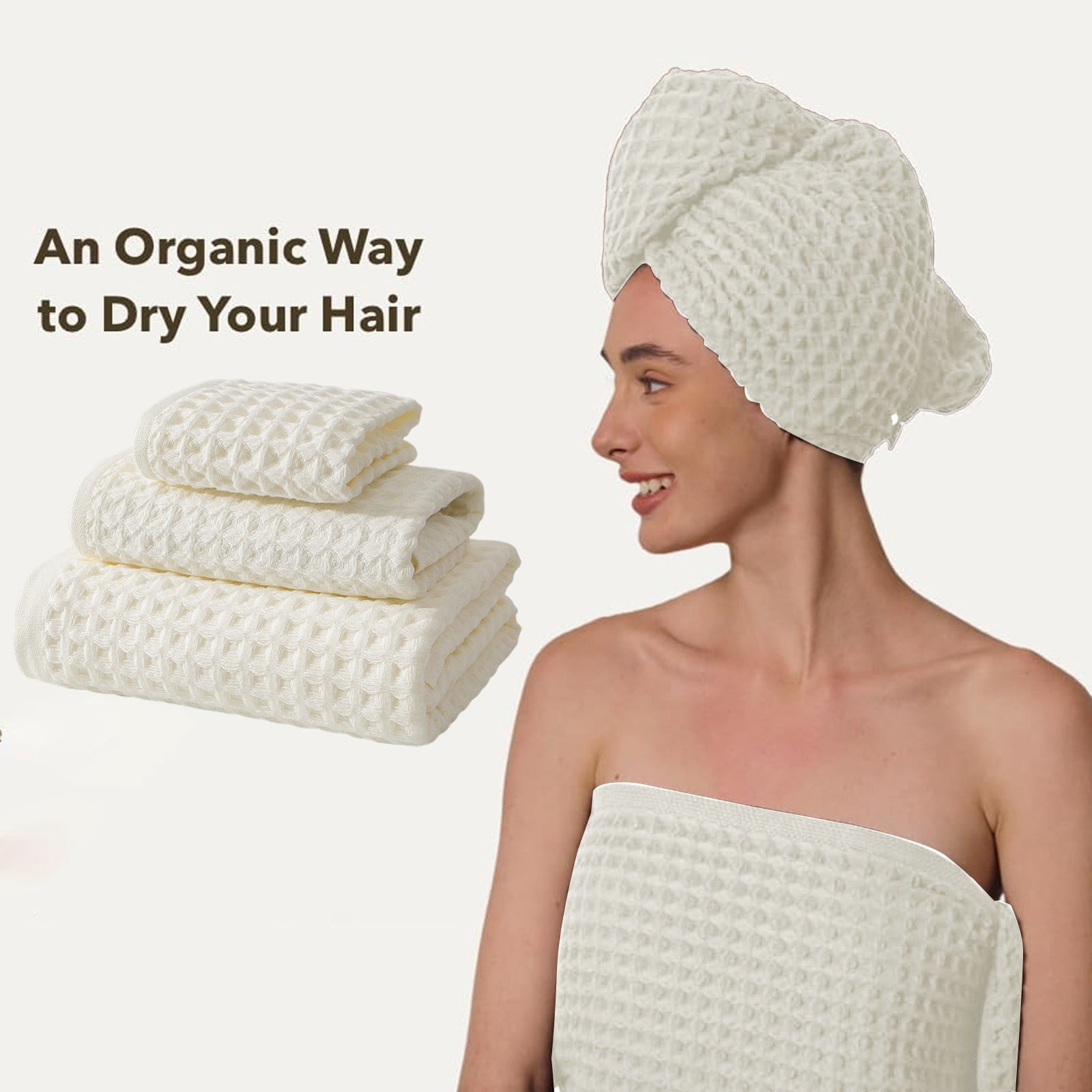 Ngheia Cotton Waffle Bath Towel Three-Piece Set Light Gray A, Summer Savings 2025! Towel Set Hand Towels for Bathroom Cotton Set Towel Skin Friendly Towel Squares Towel Cotton 3 Piece Set