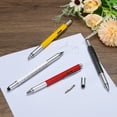 thumbnail image 5 of 6 in 1 Metal Multitool Tech Tool Pen Gifts for Men with Ballpoint Pen, Ruler, Screwdriver, Stylus, Refills, Yellow, 5 of 5