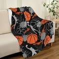 thumbnail image 4 of Basketball Sports Ball Cool Throw Blanket Soft Bed Bedding Warm Cozy Plush Flannel Fleece Blankets Gifts for Kids Boys Teens Men, Sofa Couch Bedroom Home Decor, 60"x50", 4 of 6