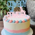 thumbnail image 4 of Decoración de tarta para baby shower con diseño de vaquero o vaquera, revelador de género, 4 of 5