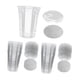 thumbnail image 5 of 50 vasos desechables de plástico con tapa plana para fiestas. 400 ml, 5 of 9