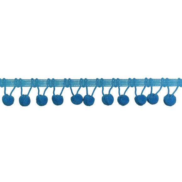 Frange Ball 1-1/8 Pouces Grand, 6 Yards, Turquoise