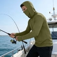 thumbnail image 4 of Men's Long Sleeve Big & Tall UPF 50+ Sun Protection Hoodie Raglan Muscle Fit Hooded Workout Shirt Quick Dry Athletic Rash Guard with Face Mask Thumbholes for Hiking Fishing, 4 of 8