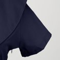 thumbnail image 6 of XFLWAM Women's 1950s Retro Dress Vintage Short Sleeve Button Down A-Line Swing Midi Dresses Crew Neck Solid Color Evening Prom Gown Blue L, 6 of 6