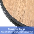 thumbnail image 2 of SUMMIT LIVING 18.3"H Outdoor Patio Side Table Round Metal End Table with PVC Table Top, Black, 2 of 7
