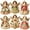 Mul, variant on Christmas Ornaments, Vintage Angel Christmas Tree Decorations Set 6pcs Retro Hanging Figurines Holiday Ornament for Home Indoor Party Décor