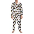thumbnail image 3 of Sikiie Bulldog Sunglasses Face Mens Pajama Set, Soft Warm Long Sleeve Sleepwear, Cozy Button-Down Pjs for Men-Medium, 3 of 7