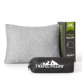 thumbnail image 1 of Almohada de camping PEUJEW de espuma viscoelástica triturada para viajes, gris claro, 1 of 7