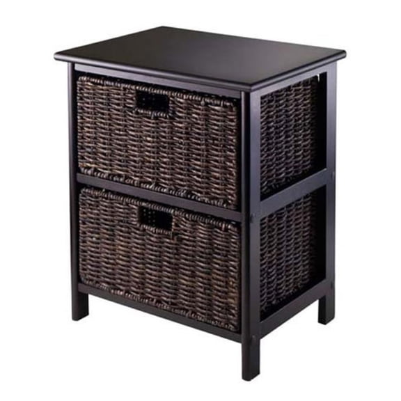 Ergode Omaha Storage Rack, 2 Storage Baskets, Black