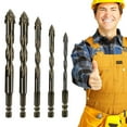 thumbnail image 2 of Ngheia 5-Piece Four Flute Serrated Eccentric Drill Bit Set, for Wood and Metal Drilling, New Design for Efficient Cutting, Diy & Professional Use (1 Set), 2 of 9