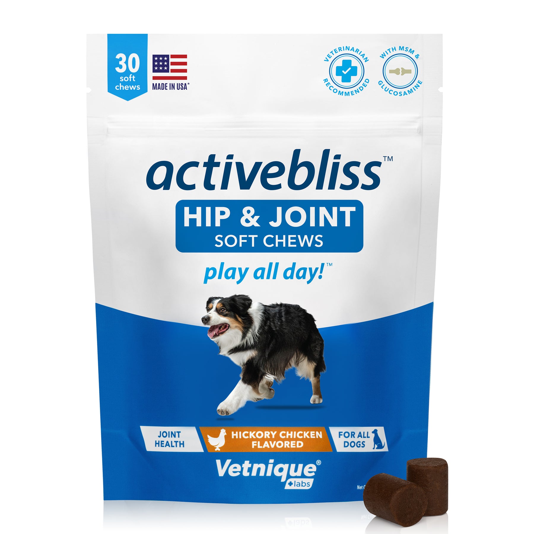Vetnique Labs Activebliss Hip & Joint Arthritis Supplement for Dogs