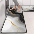thumbnail image 2 of Kitchen Rugs Sets Of 2,Black Marble Gold Wave Pattern Anti Fatigue Kitchen Mat Rugs Non Slip Washable,Decorative Kitchen Floor Mats for Kitchen,Sink,Laundry,17"x47"+17"x47", 2 of 5