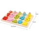 thumbnail image 5 of TOWO Juego de clasificación de madera con formas geométricas para apilar, clasificar y categorizar - Rompecabezas de formas de madera - Juego de formas geométricas - Juguetes educativos de madera Montessori Juguetes para niños de 3 años Zhivalor LN-1210, 5 of 6