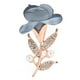 thumbnail image 2 of Broche de cristal, broche para mujer, broche azul para mujer, broche de diamantes de imitación, diseño exquisito, 2 of 9