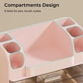 thumbnail image 4 of Soda Candy Makeup Organizer for Vanity with 2 Large Drawers & Brush Holder, Countertop Cosmetic Storage for Bathroom & Dresser, Multi-Purpose Organizer for Lipsticks, Perfumes, Eyeshadows, Skincare, 4 of 6
