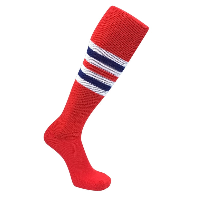 TCK St Louis Cardinals Red White Blue Acrylic Over the Knee Baseball Socks