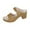 Khaki High Heels Shoes for Women, variant on Hopeusnice High Heels Shoes for Women Soft Non-Slip Breathable PU Materials Summer Shoes Block High Heel Open Toe Sandals Trendy Women's High Heels Shoes Buckle Flexible Elegant Shoes Green 40