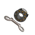 thumbnail image 1 of 15m Scuba Diving Aluminum Alloy Spool Finger Snap Compact Reel with Bolt Snap Bolt Snap Hook Gray, 1 of 9