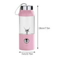 thumbnail image 7 of Snmubt Portable Mini Juicer Wireless Cup Juicer With 3 Blades Usb Rechargeable 500Ml 2600Mah Rechargeable Battery (Pink), 7 of 7