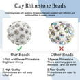 thumbnail image 5 of 100pcs 12mm White Rhinestone Beads White Clay Beads Polymer Crystal Beads Clay Pave Disco Ball Round Diamond Clay Beads for Necklace Bracelet Jewelry Making Wedding Decoration, 5 of 9