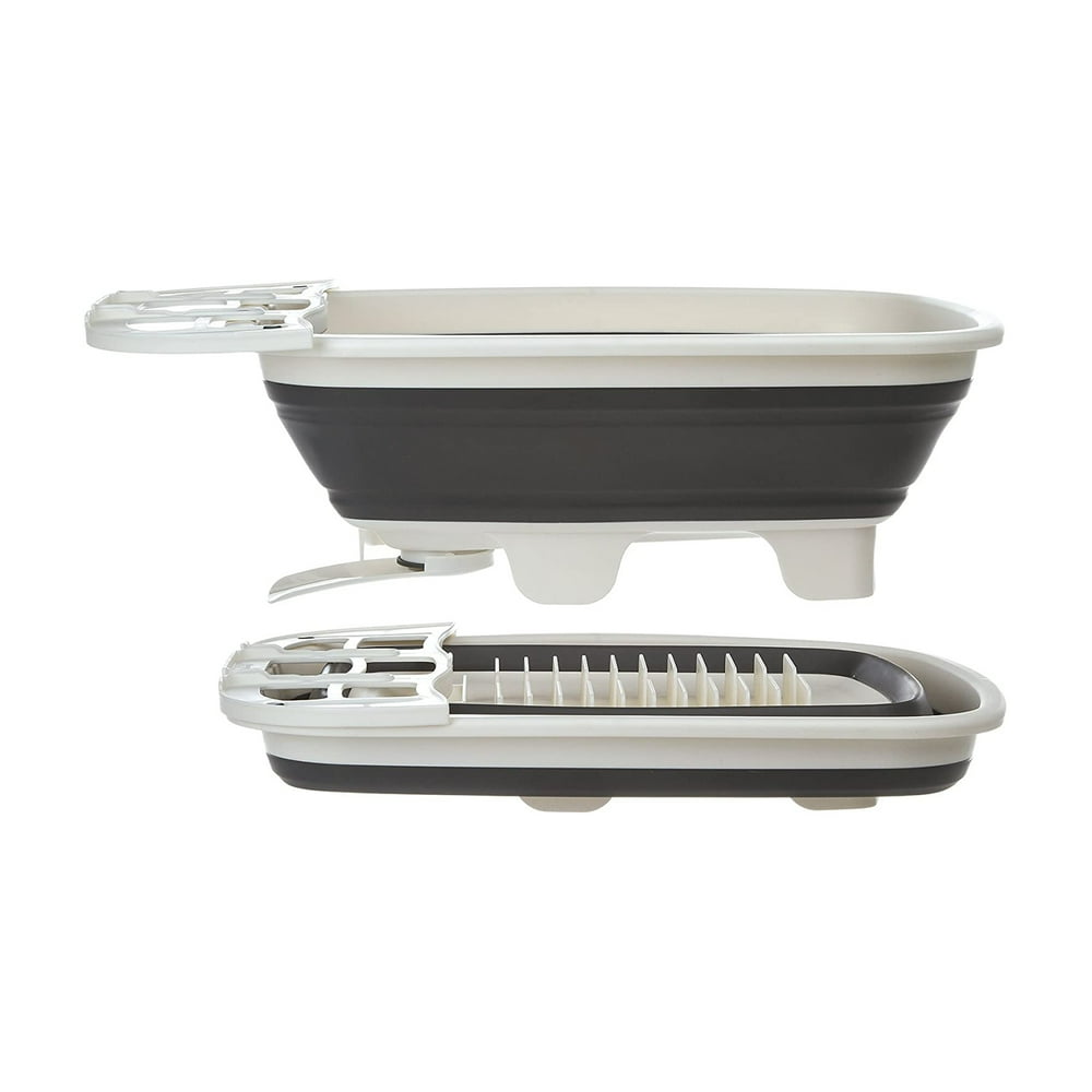 Prep Solutions Collapsible Dish Drainer Drying Rack w/ Swivel Spout for