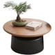 thumbnail image 1 of Mesa de Centro Redonda de Madera para Sala de Estar, Mesa de Centro Moderna de Estilo Crema, Mesa de Centro Redonda de Madera Clara, Mesa Auxiliar Nido para Espacios pequeños, Blanco, 50 cm,Black, 1 of 2