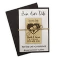 thumbnail image 4 of Custom Engraved Wooden Magnet Personalized Gift 45 Rustic Wedding Save the Date Wooden Magnet, 4 of 4