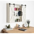 thumbnail image 2 of Kate and Laurel Cates Decorative Wall Storage Cabinet with Two Sliding Barn Doors, Rustic White, 2 of 4
