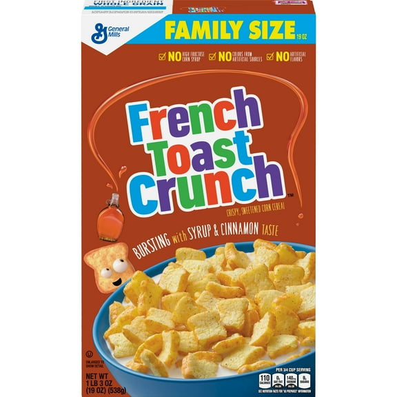 French Toast Crunch, Cereal, with Whole Grain, 19 oz