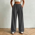 thumbnail image 4 of Womens Pants Wide Leg Tall Long legs Sweatpants Baggy Drawstring Low Rise Lounge Pants Full Joggers with Pockets Pants for Women, 4 of 8